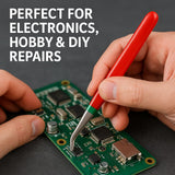 PowerPath-Piece Repairman Tweezer Set | Precision Stainless Steel Tweezers for Electronics, Jewelry, and Hobby Work | Anti-Slip Grip & Heat-Resistant Handle
