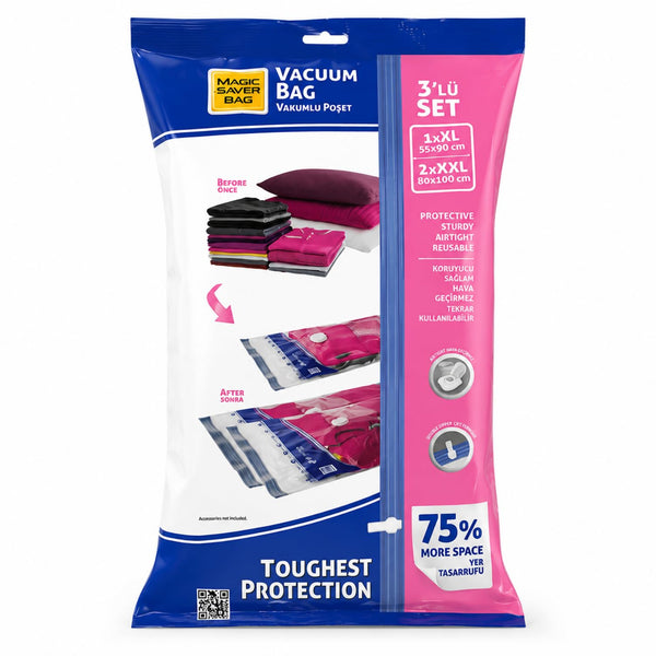 Jumbo Vacuum Storage Bags Space Saver