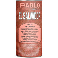 Pablo Artisan El Salvador Coffee | Medium Roast |12oz Whole Bean | Premium Single Origin Arabica