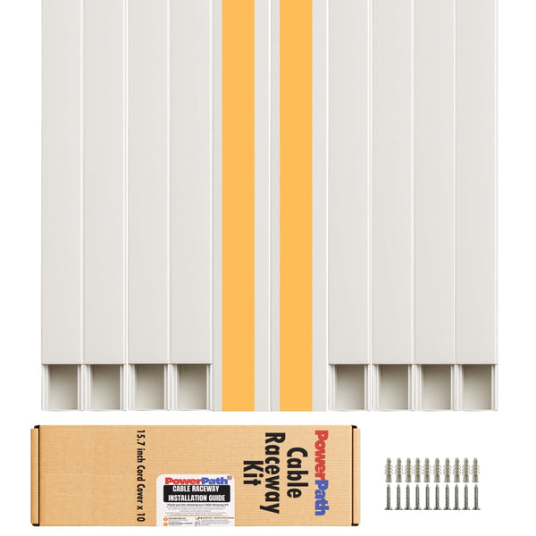 Cable Management kit | TV Cable Hider Wall Kit | 157" Total Length | Large Cord Cover | Home Office Essentials | Paintable Wall Cable Management System for Mounted TV, Home Office |