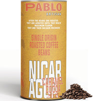 Pablo Artisan Nicaragua Single Origin Coffee | Medium Roast | 12oz Whole Bean | Cocoa,Caramel,Butter,Smooth Notes