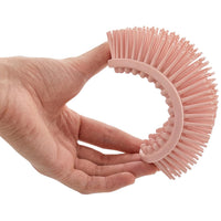 Silicone Body Scrubber & Back Washer | Double-Sided Bath Brush for Showering, Gentle Exfoliating Skin Scrubber & Soft Massage Brush for Body, Babies and Sensitive Skin, Grey