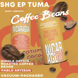 Pablo Artisan Nicaragua Single Origin Coffee | Medium Roast | 12oz Whole Bean | Cocoa,Caramel,Butter,Smooth Notes