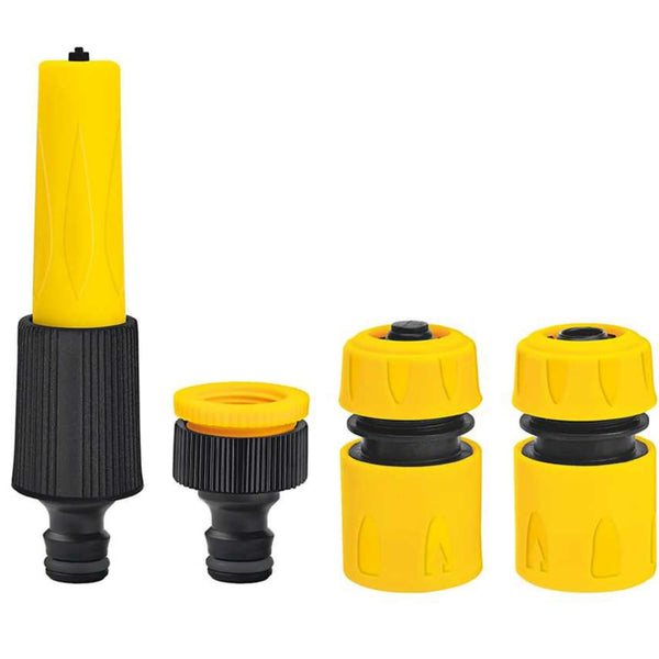 PowerPath 4-Piece Automatic Adjustable Spray Nozzle Set – Multi-Pattern Garden Hose Lance & Nozzle for Yard, Lawn, Pressure Wash, Car Wash