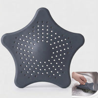 Starfish Silicone Drain Hair Catcher | 1-Pack Universal Shower Drain Cover with Suction Cups | Anti-Clog Sink Strainer for Bathroom, Bathtub, and Kitchen | Hair Stopper for Shower Drain | 5.5-Inch