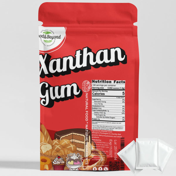 Xanthan Gum Powder - 100 Single-Serve Sachets (1.5g / 0.05 oz each) – Premium Gluten-Free Thickener, Keto & Vegan Friendly, Perfectly Portioned for Consistent Results